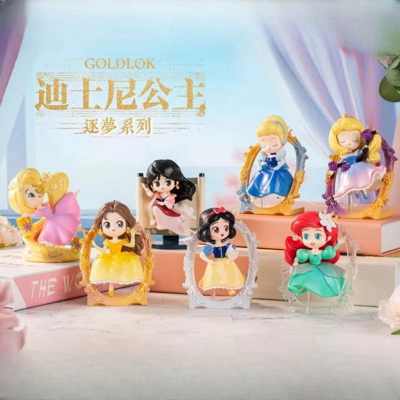Disney Princess Chasing Dreams Series Blind Box Snow White Bell Mulan Love Princess Surrounding Desktop Ornaments Authentic LuminaToyz