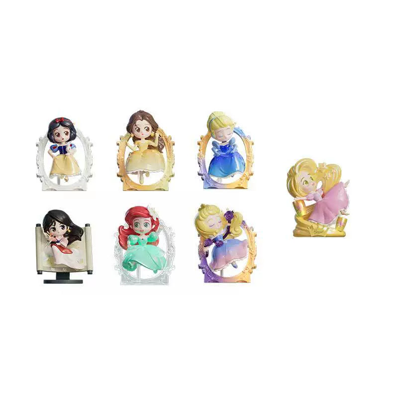 Disney Princess Chasing Dreams Series Blind Box Snow White Bell Mulan Love Princess Surrounding Desktop Ornaments Authentic LuminaToyz