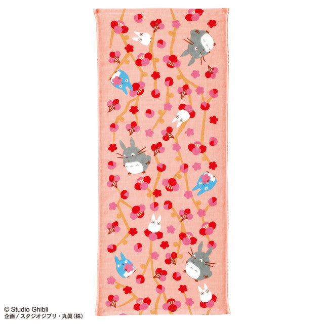 My Neighbor Totoro Flower (Plum) (Face Towel) Marushin Studio Ghibli Imabari Gauze Series Size: 13.4 x 31.5