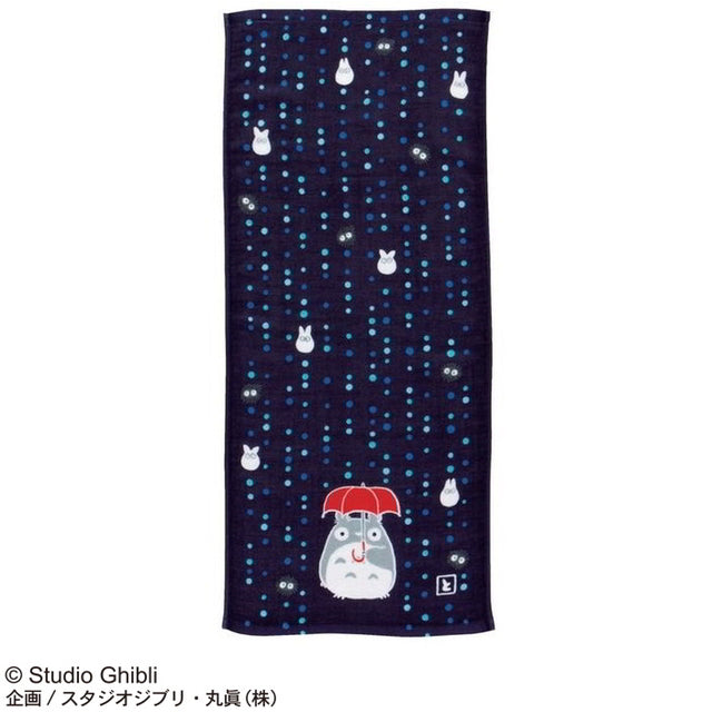 My Neighbor Totoro Rainy Night (Face Towel) Marushin Studio Ghibli Imabari Gauze Series Size: 13.4 x 31.5