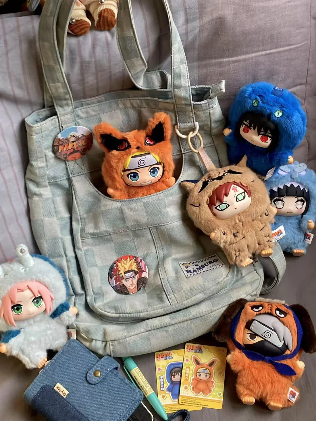 Naruto Shippuden Cute Beast Party Plush Keychain Blind Box EAKI TOP TOY
