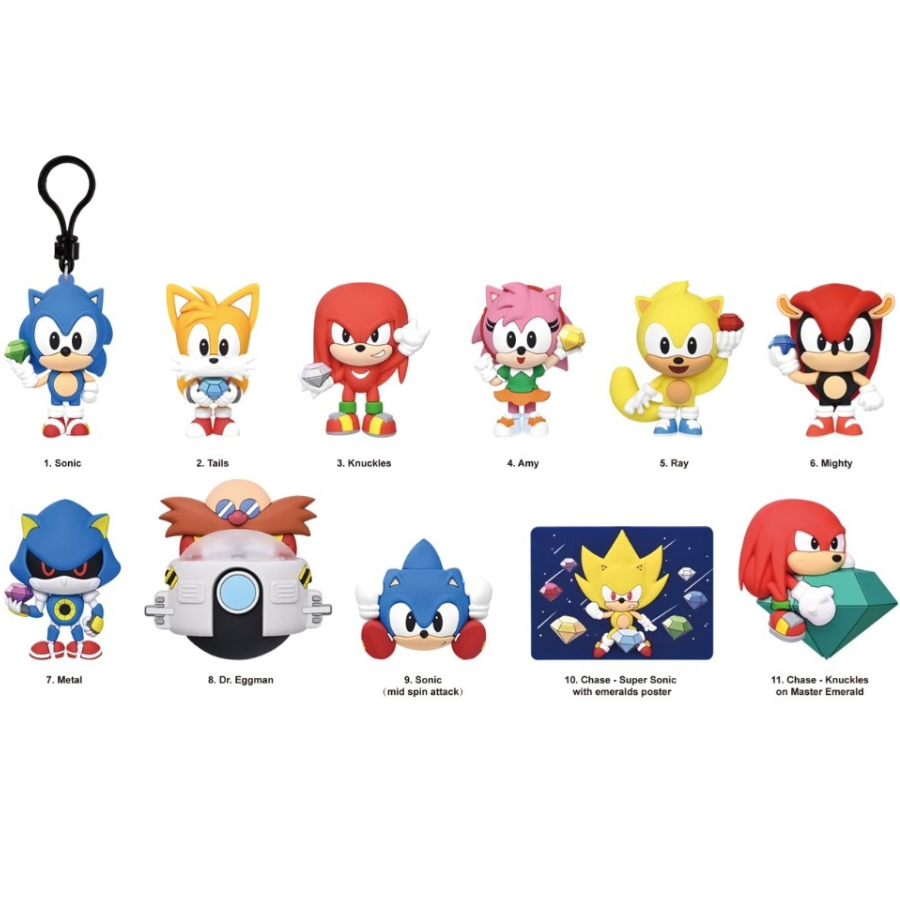 SONIC SERIES 6 3D FOAM BAG CLIP Monogram