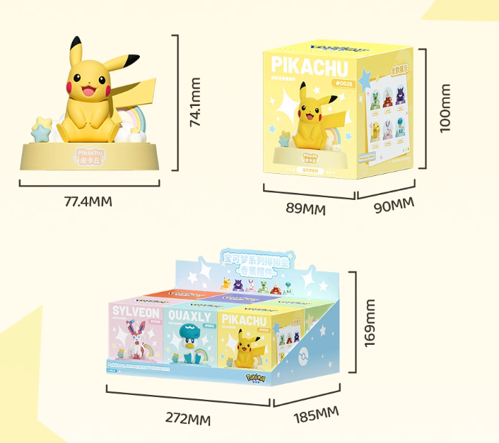 Pokémon Sit-in-a-Row Aromatherapy Figurines LuminaToyz