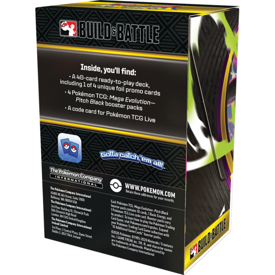 Pokémon TCG: ME05 Mega Evolution Pitch Black Build and Battle Kit (4 Packs)