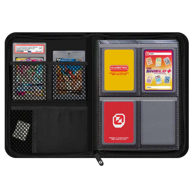 EVORETRO Shield+ 2x2 Black Toploader Binder