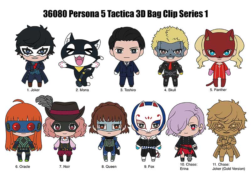 PERSONA 5 TACTICA SERIES 1 3D FOAM BAG CLIP Monogram