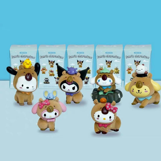Sanrio Family Laid-back Capybara Deries Assembly Model Blind Box Pepper Joy