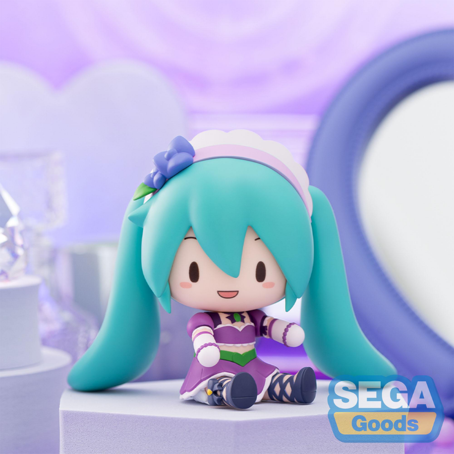 Hatsune Miku fuwa petit Hatsune Miku x Love and Berry Dress Up and Dance! Chibi Figure Sparkly Purple SEGA