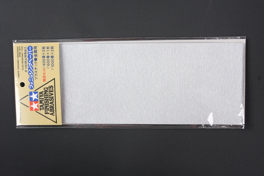 87010 TAMIYA Finishing Abrasives Fine (P400x2, P600x1, P1000x2)