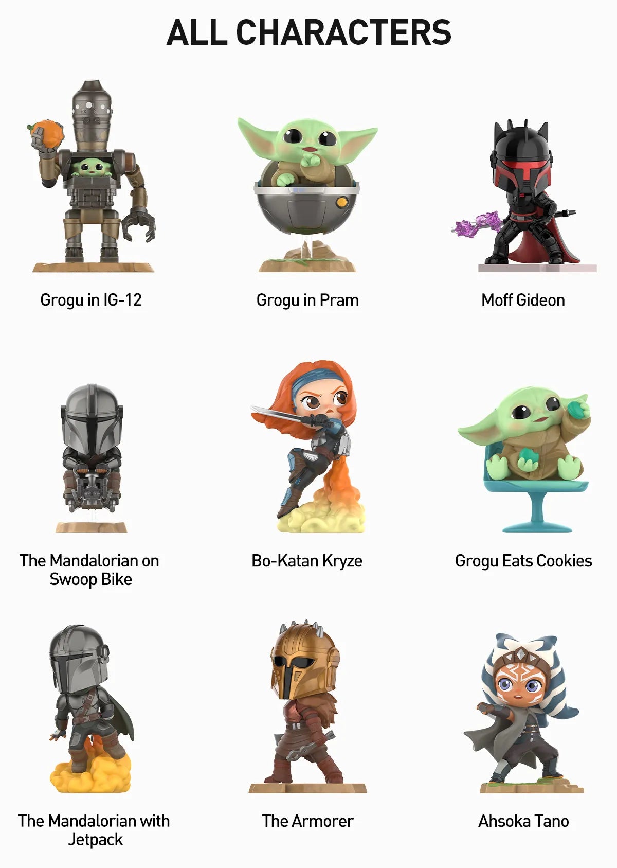 STAR WARS MANDALORIAN SERIES FIGURES POP MART