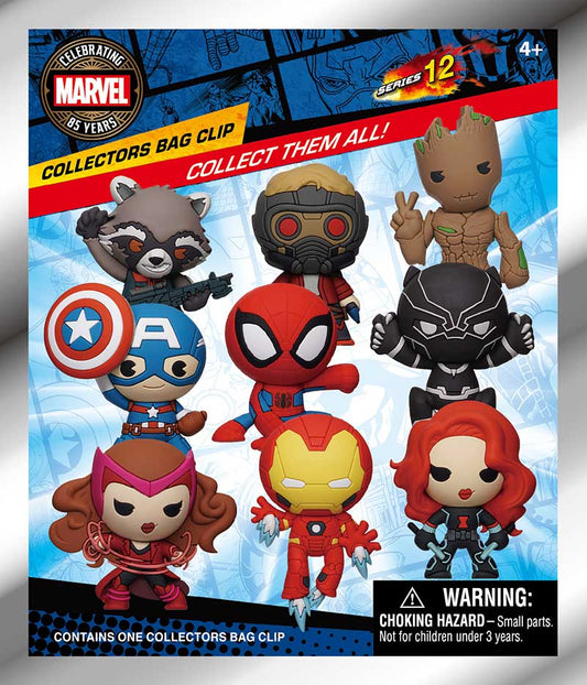MARVEL CORE COMIC CHARACTERS 3D FOAM BAG CLIP Monogram
