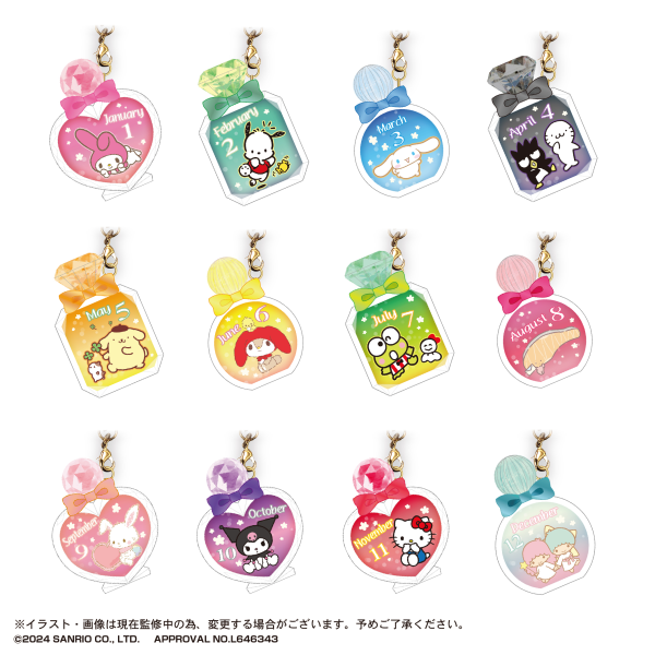 SANRIO CHARACTERS BIRTHDAY PUKKURI CLEAR KEY RING MAX LIMITED