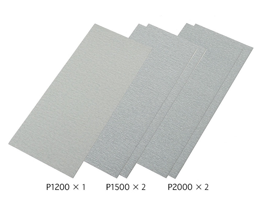 87024 TAMIYA Finishing Abrasives Ultra Fine (P1200x1, P1500x2, P2000x2)