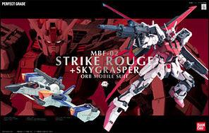 PG MBF-02+AQM/E-X01 Aile Strike Rouge + FX-550 Skygrasper 1/60