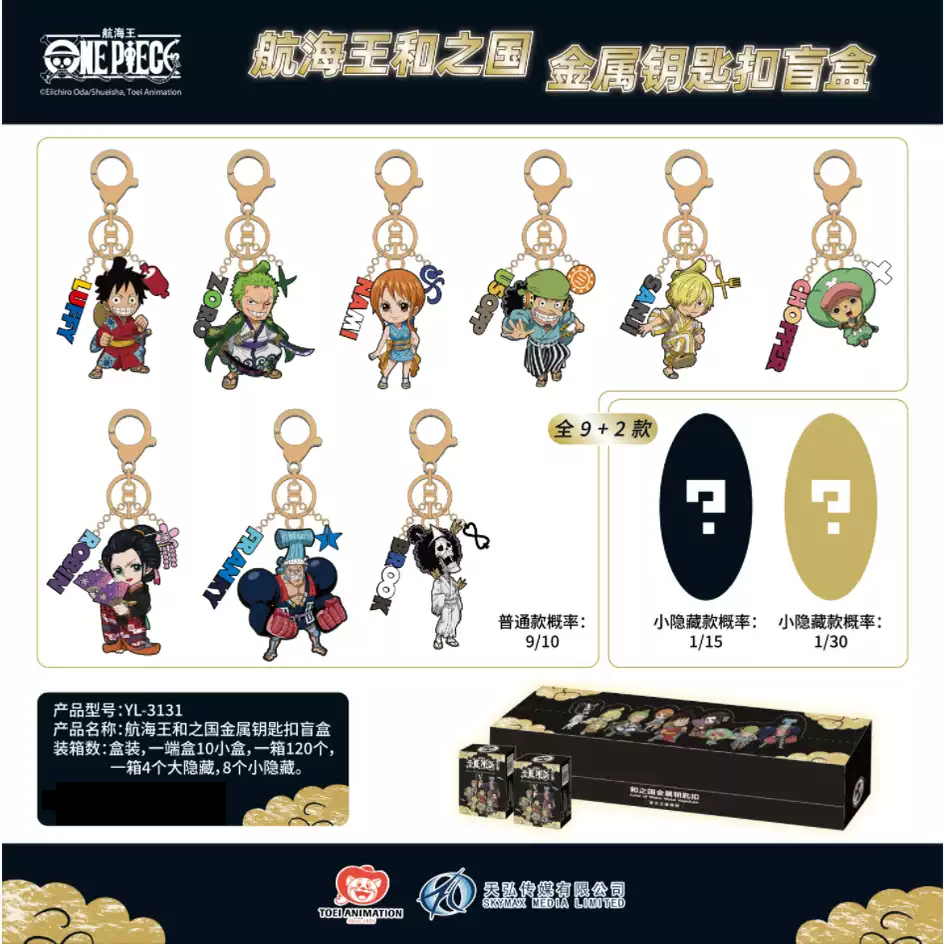 One Piece Wano Country Metal Keychain Blind Box LuminaToyz