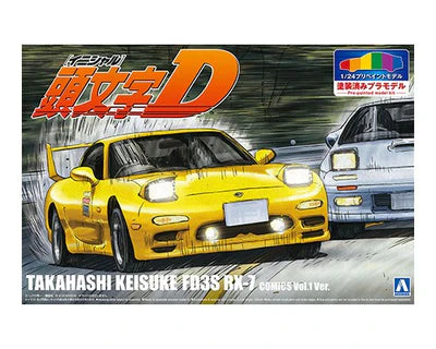 Aoshima 1/24 Pre-Painted Initial D Takahashi Keisuke FD3S RX-7 Comics Vol.1 Ver. Model Kit