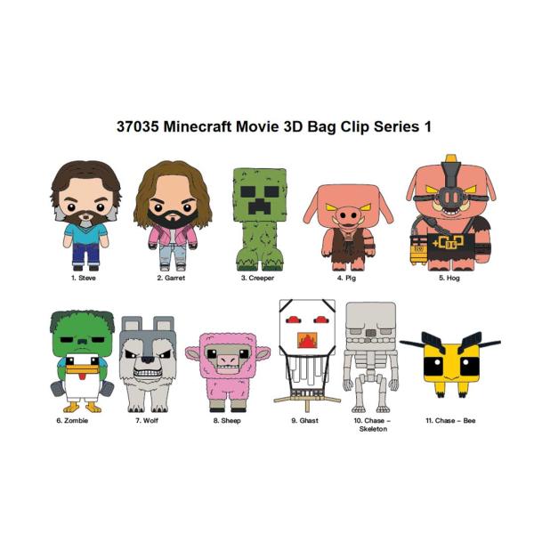 MINECRAFT MOVIE 3D FOAM BAG CLIP Monogram