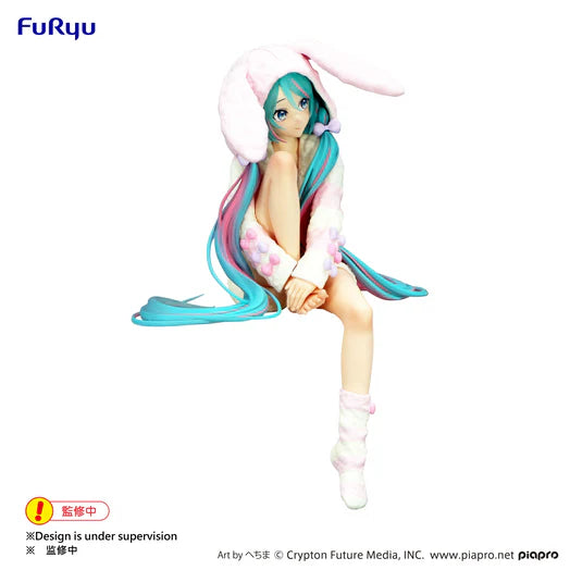 Hatsune Miku Noodle Stopper Figure Rabbit Ear Hood Pajama FuRyu