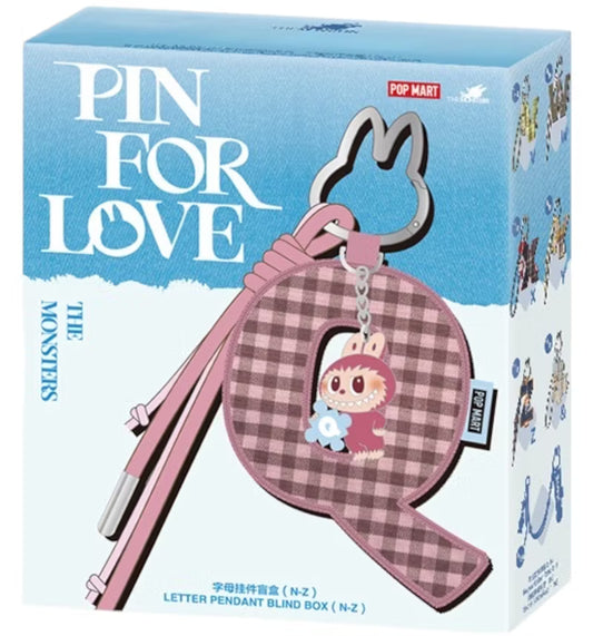 Labubu The MONSTER Pin for love Series Letter Pendant N Z Blind Box POP MART