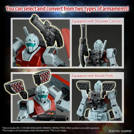 HGGTO The Origin 027 RGM-79 GM (Shoulder Cannon/Missile Pod)