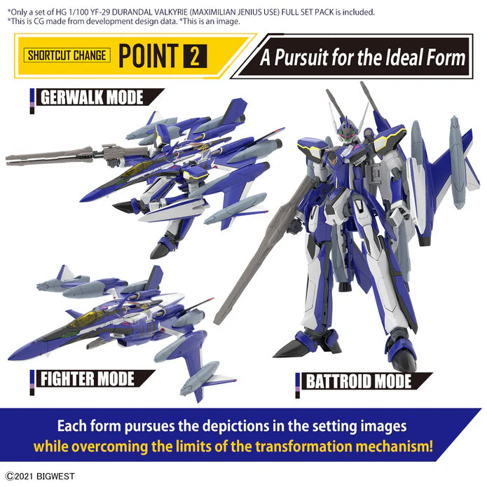 HGM 03 Macross Δ Movie: Absolute Live!!!!!! YF-29 Durandal (Maximilian Jenius Use) Full Set Pack
