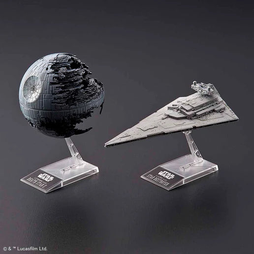 STAR WARS 1/2700000 Death Star II & 1/14500 Death Star Destroyer Bandai Model Kit