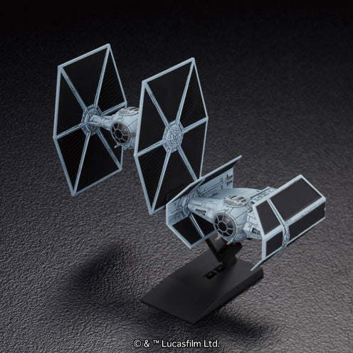 STAR WARS Vehicle Model 007 Tie Advanced x1 & Fighter Set