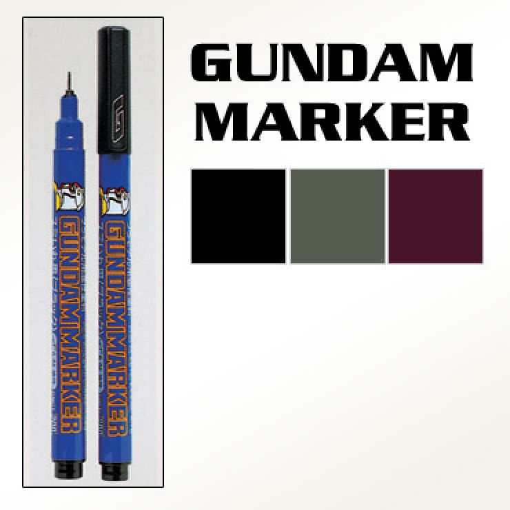 GUNDAM MARKER Ultra Thin Pen Point for Panel Lining (3 COLORS) GM01~03