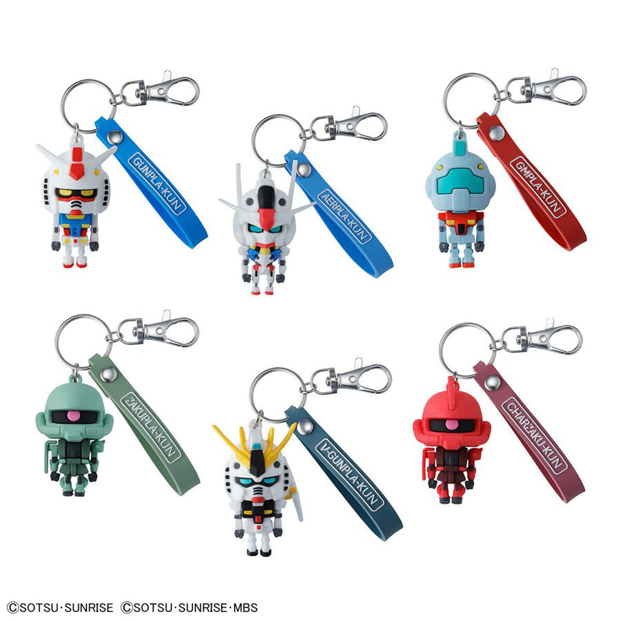 Gundam Mobile Suit Bandai Gunpla-Kun 3D Rubber Mascot Keychain