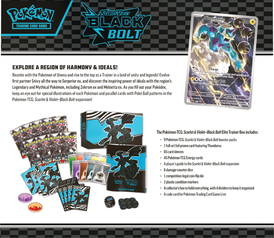 Pokémon TCG: Scarlet and Violet Black Bolt Elite Trainer Box