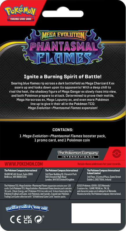 Pokémon TCG: Mega Evolution Phantasmal Flames Checklane Blister 1 Pack
