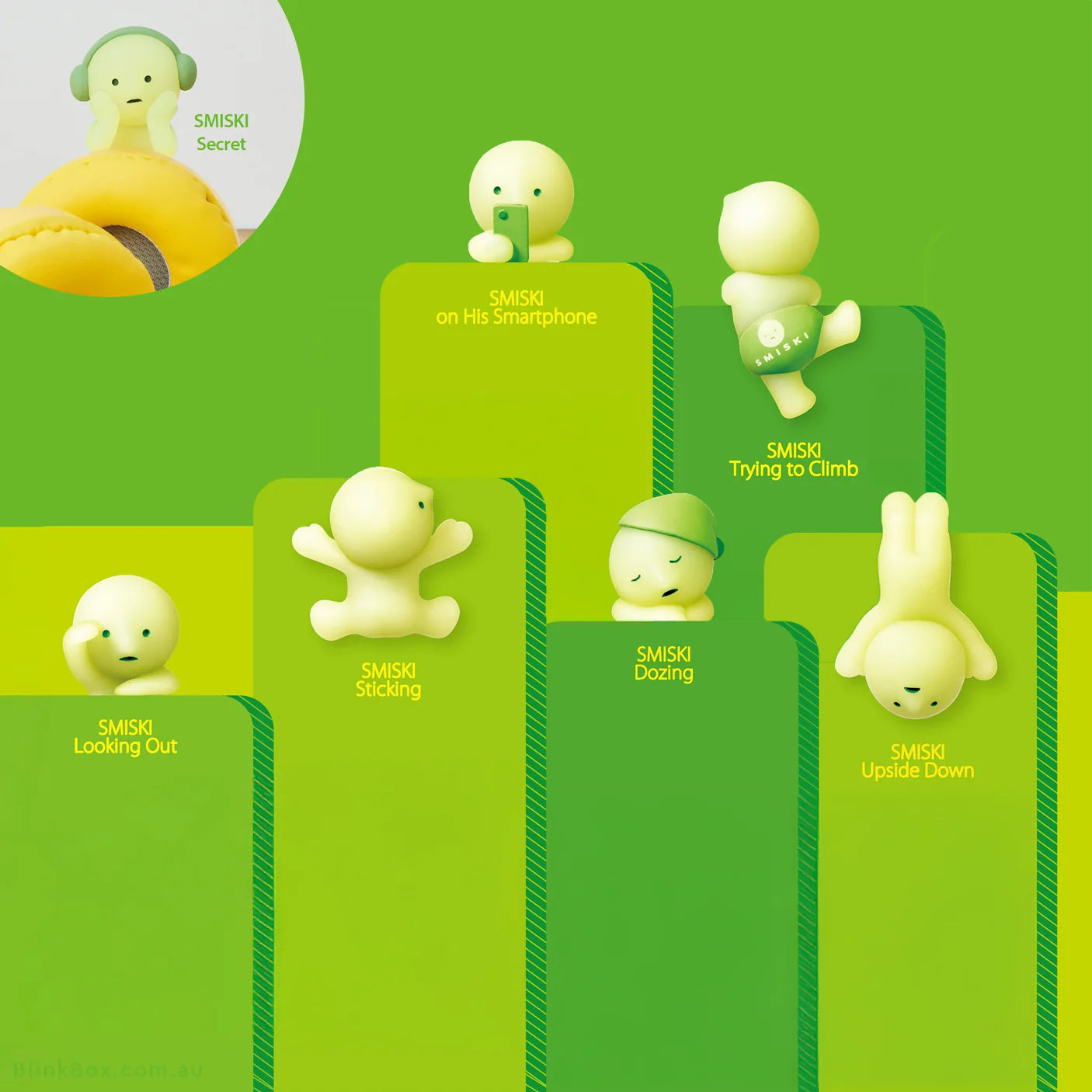 SMISKI Hippers Decorative Mini Figures GLOW IN THE DARK Blind Box Dreams