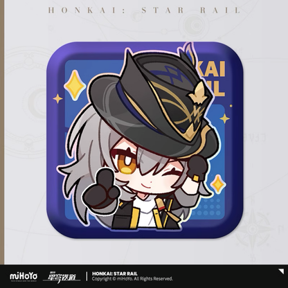Honkai: Star Rail PomPom's Exhibition Hall Square Series Button Badge Emoji Pin - miHoYo