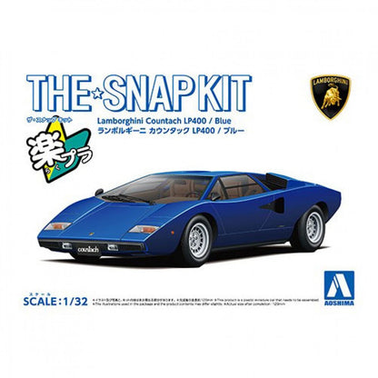 Aoshima 1/32 SNAP KIT #20-E Lamborghini Countach LP400(Blue)