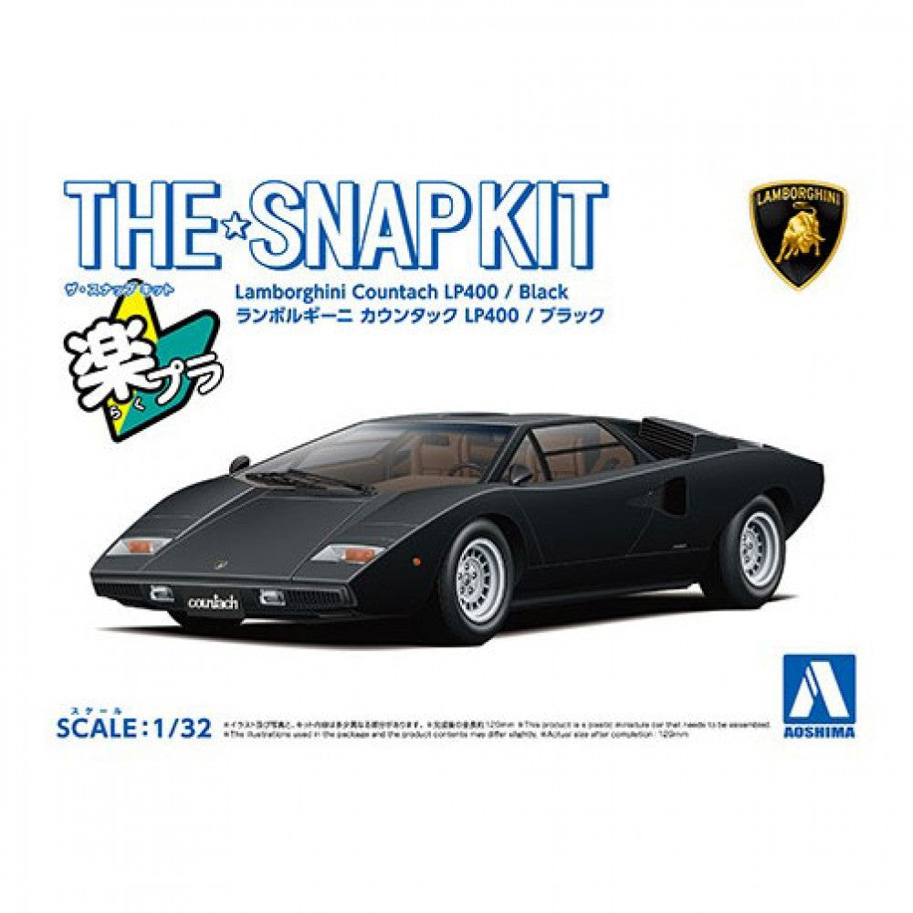 Aoshima 1/32 SNAP KIT #20-F Lamborghini Countach LP400(Black)