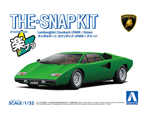 Aoshima 1/32 SNAP KIT #20-D Lamborghini Countach LP400(Green)