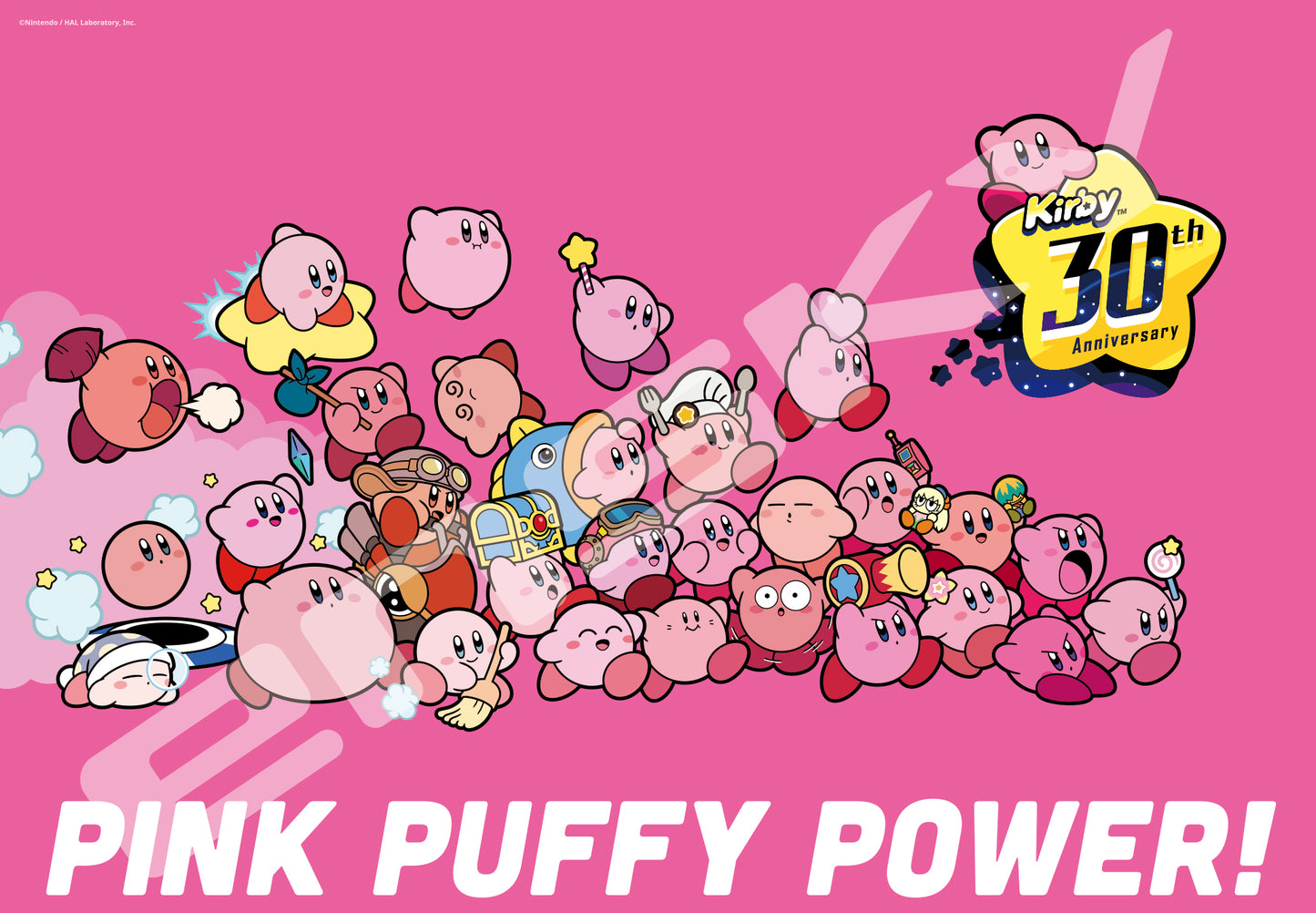 Kirby 30th Anniversary Ensky Puzzle PINK PUFFY POWER! 1000P Jigsaw Puzzle (1000T-318)