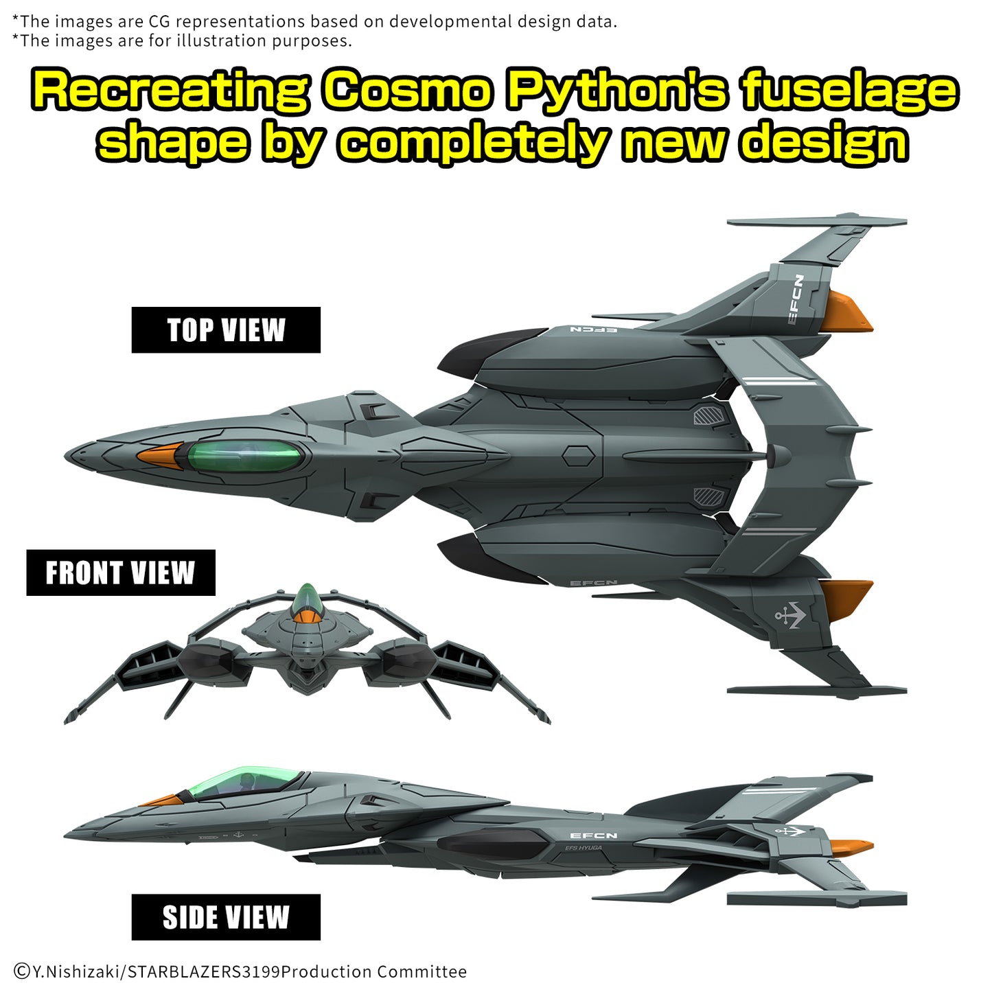 Mecha Collection DX 02 Star Blazers Yamato Tryal Type Space Fighter Attack Craft Cosmo Pyton [2 Machine Set] Bandai