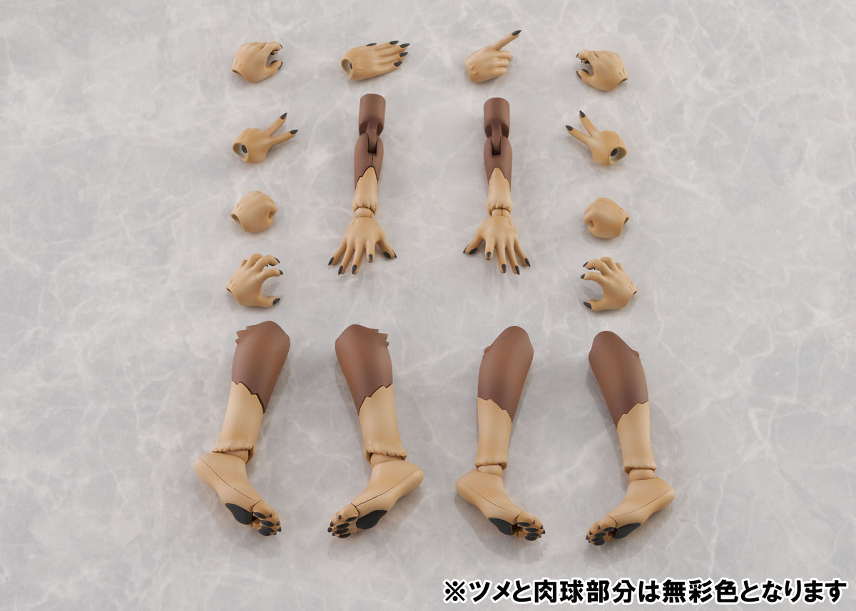 KEMOPLA KO-02RJW Arm & Leg Parts Set 01 [Japanese Wolf Color]Aoshima