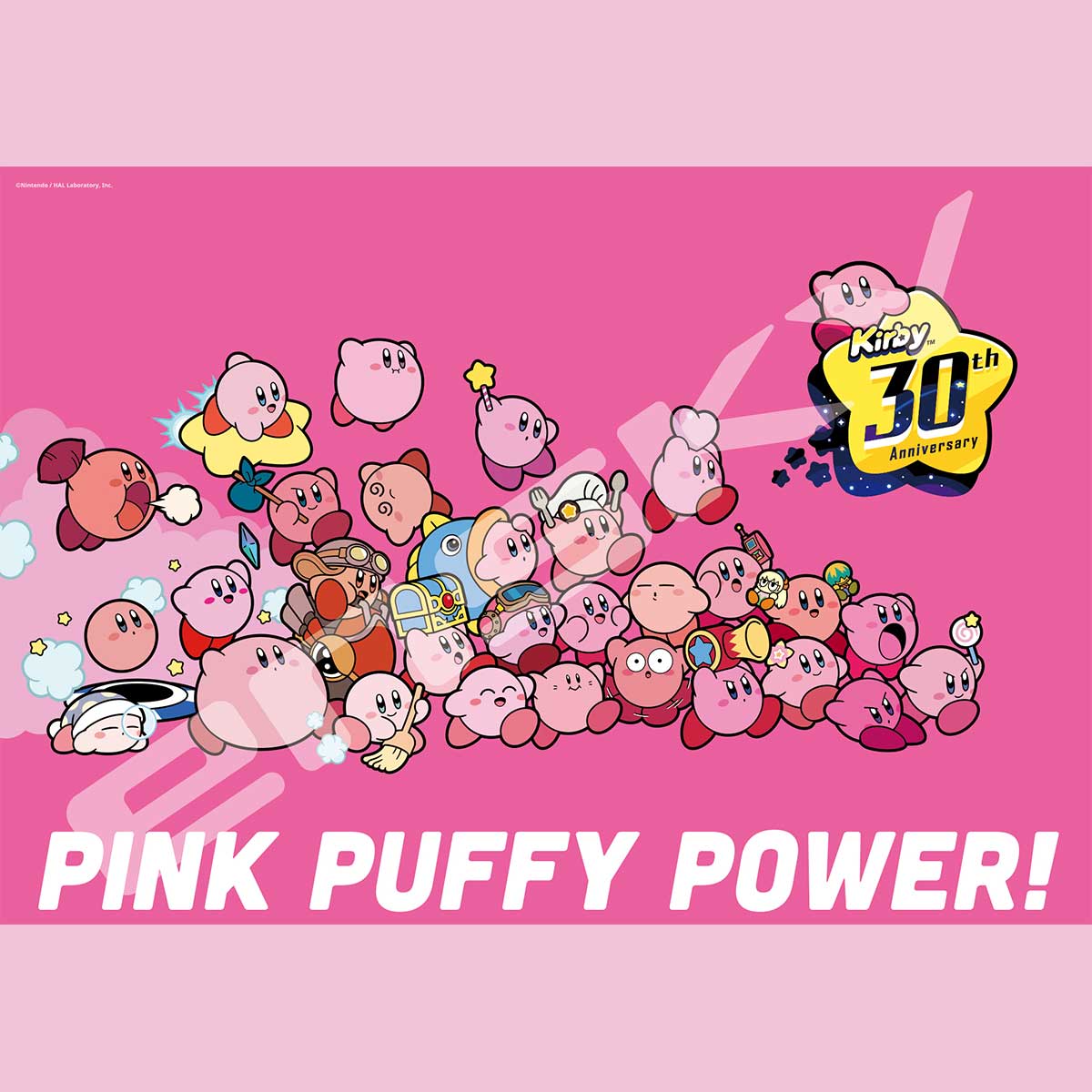 Kirby 30th Anniversary Ensky Puzzle PINK PUFFY POWER! 1000P Jigsaw Puzzle (1000T-318)