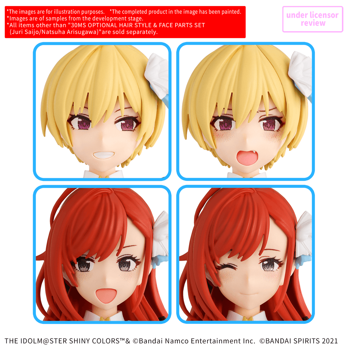 30MS Option Hair Style & Face Parts Set (Juri Saijo/Natsuha Arisugawa)