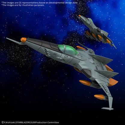 Mecha Collection DX 01 Star Blazers Yamato Type 1 Space Fighter Attack Craft Cosmo Tiger II (Double Seater/Single Seater) [2 Machine Set] Bandai