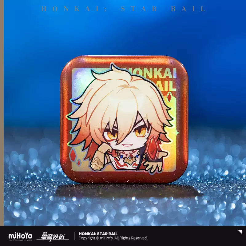 Honkai: Star Rail PomPom's Exhibition Hall Square Series Button Badge Emoji Pin - miHoYo