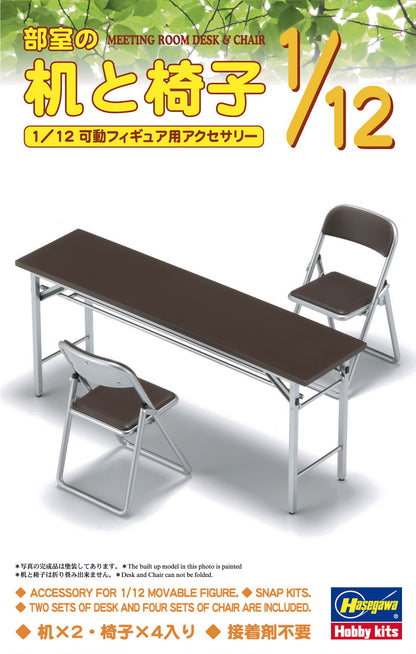 FA02 Hasegawa 1/12 Meeting Room Desk & Chairs