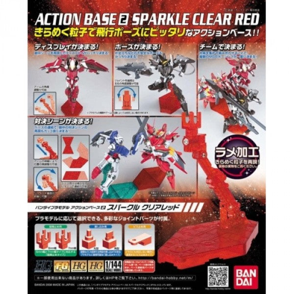 AB2 05 Action Base 2 Sparkle Clear Red