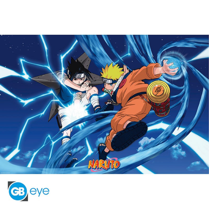 NARUTO Poster Maxi Naruto & Sasuke 91.5x61 ABYSSE 36 x 24 inch