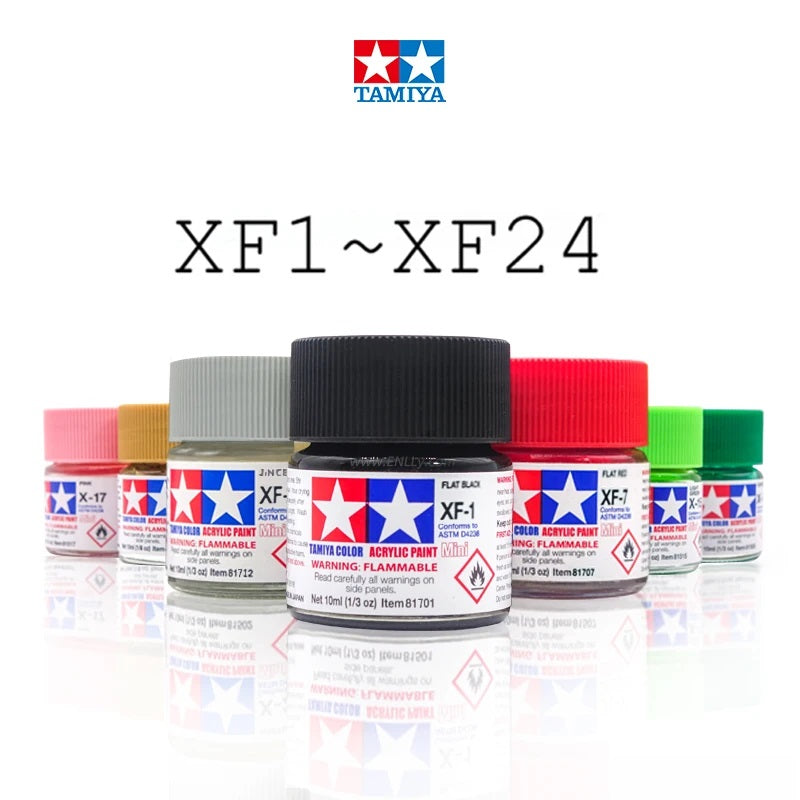 TAMIYA ACRYLIC FLAT MINI 10ml XF1 - XF27 XF49 - XF90