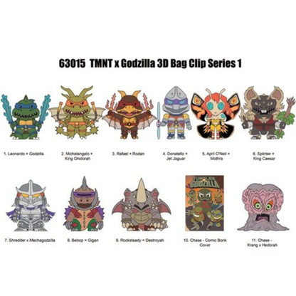 Teenage Mutant Ninja Turtles X GODZILLA 3D FOAM BAG CLIP Monogram