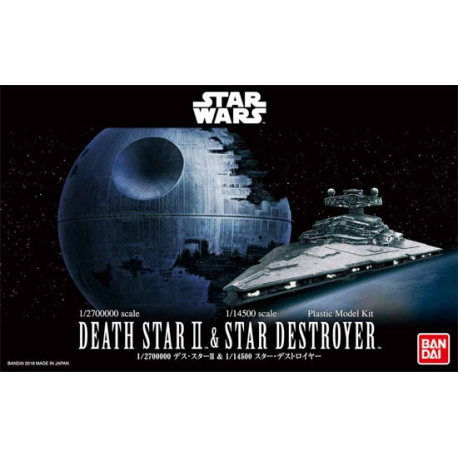 STAR WARS 1/2700000 Death Star II & 1/14500 Death Star Destroyer Bandai Model Kit