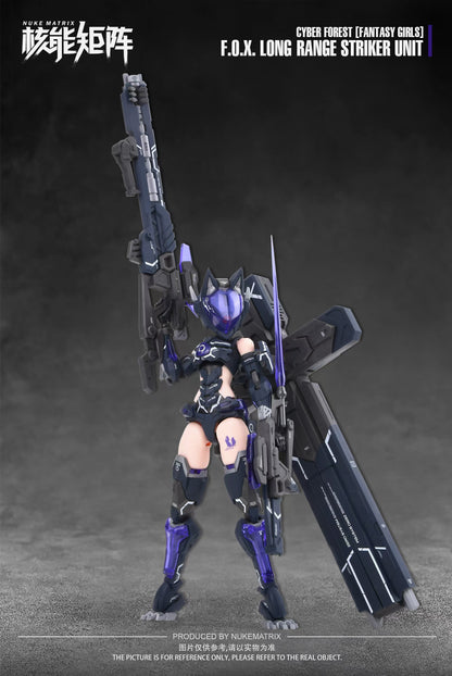 Cyber Forest [Fantasy Girls] 1/12 F.O.X. Long-Range Striker Unit Vivienne Hayha Model Kit Nuke Matrix